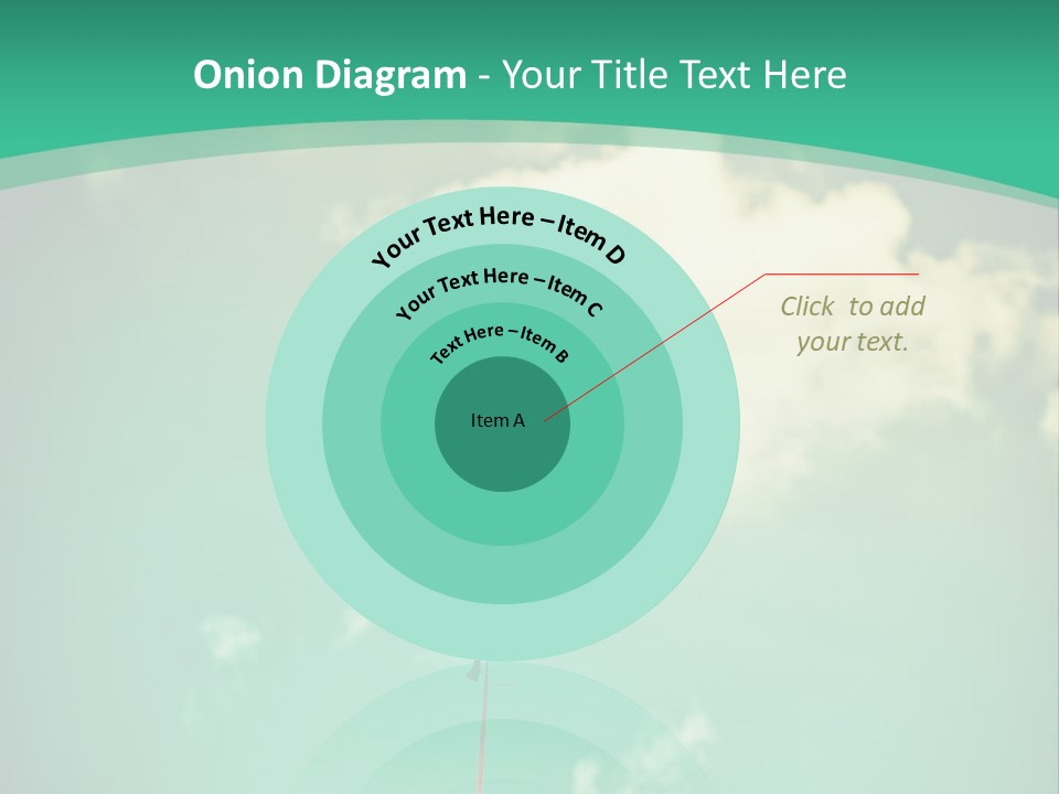 A Red Heart Shaped Balloon Floating In The Air PowerPoint Template