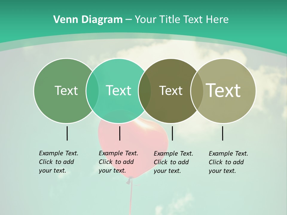 A Red Heart Shaped Balloon Floating In The Air PowerPoint Template