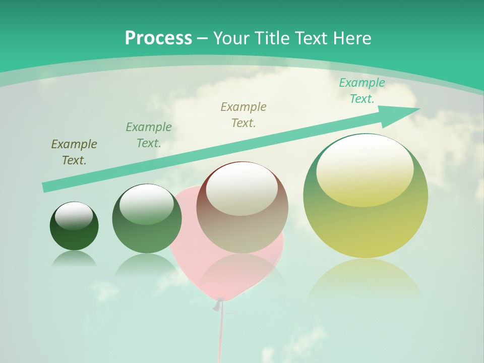 A Red Heart Shaped Balloon Floating In The Air PowerPoint Template