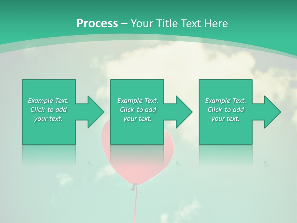 A Red Heart Shaped Balloon Floating In The Air PowerPoint Template