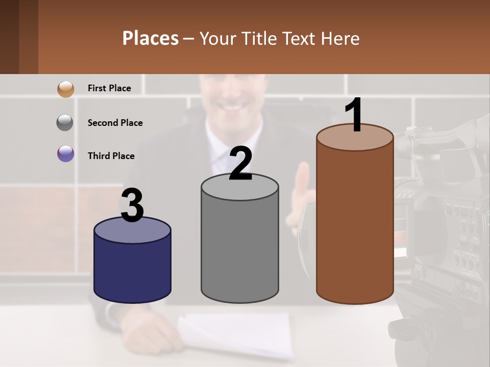 A Man Giving A Thumbs Up In Front Of A Camera PowerPoint Template