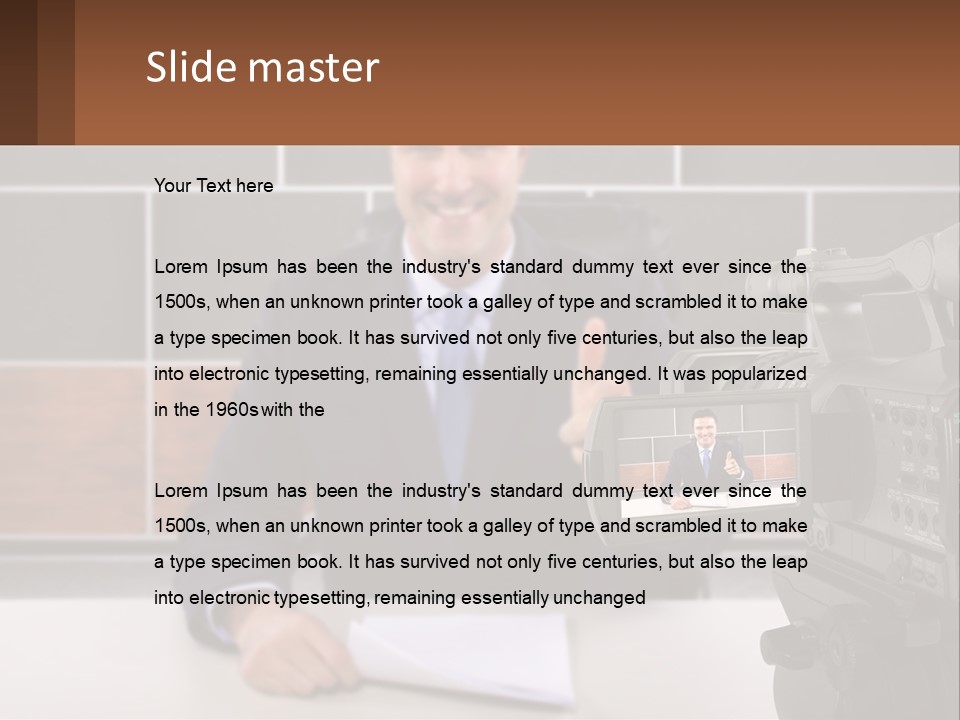A Man Giving A Thumbs Up In Front Of A Camera PowerPoint Template