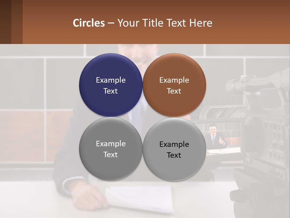 A Man Giving A Thumbs Up In Front Of A Camera PowerPoint Template