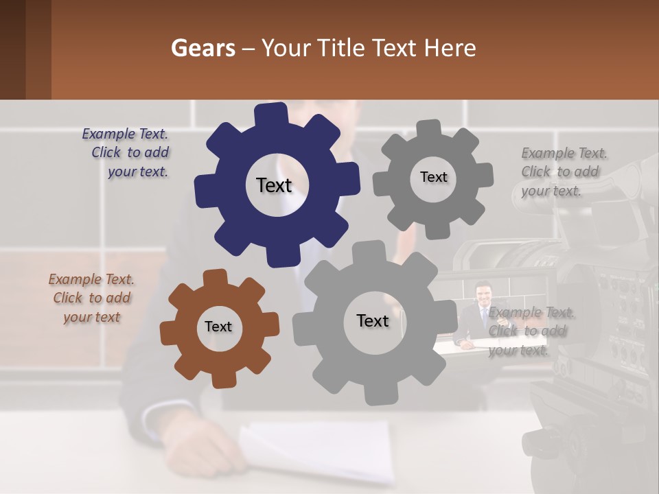 A Man Giving A Thumbs Up In Front Of A Camera PowerPoint Template