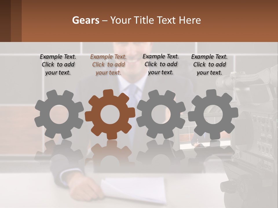 A Man Giving A Thumbs Up In Front Of A Camera PowerPoint Template