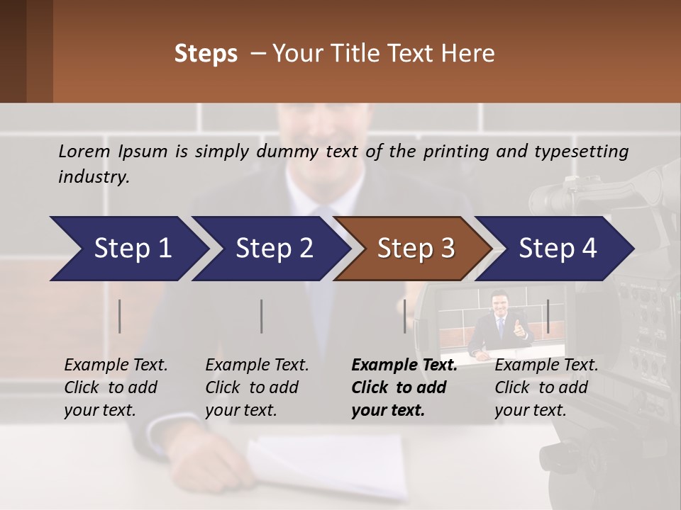 A Man Giving A Thumbs Up In Front Of A Camera PowerPoint Template