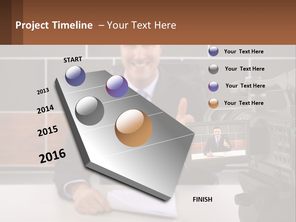 A Man Giving A Thumbs Up In Front Of A Camera PowerPoint Template