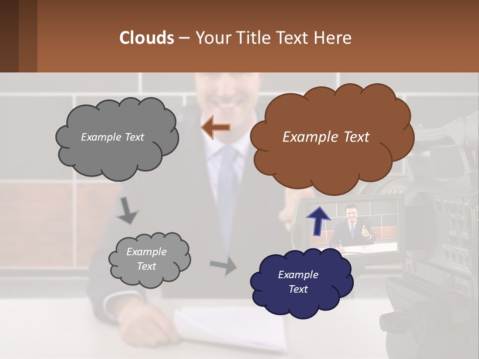 A Man Giving A Thumbs Up In Front Of A Camera PowerPoint Template