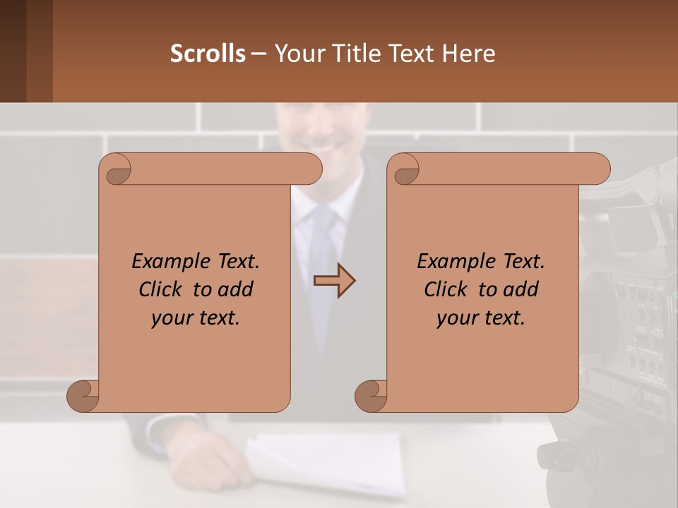 A Man Giving A Thumbs Up In Front Of A Camera PowerPoint Template