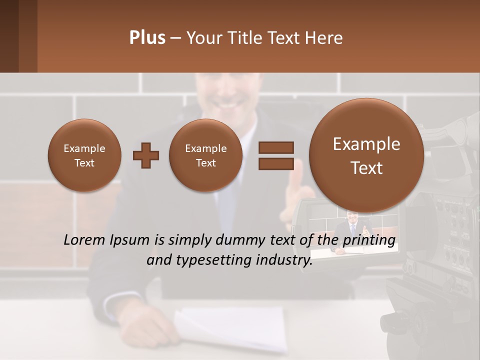 A Man Giving A Thumbs Up In Front Of A Camera PowerPoint Template