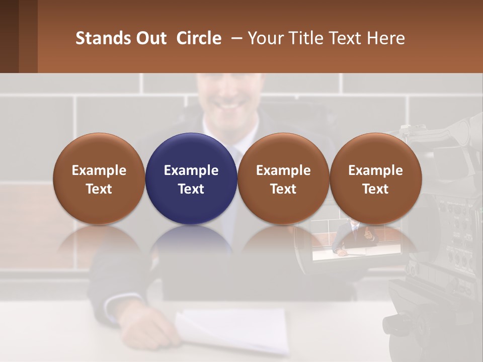 A Man Giving A Thumbs Up In Front Of A Camera PowerPoint Template