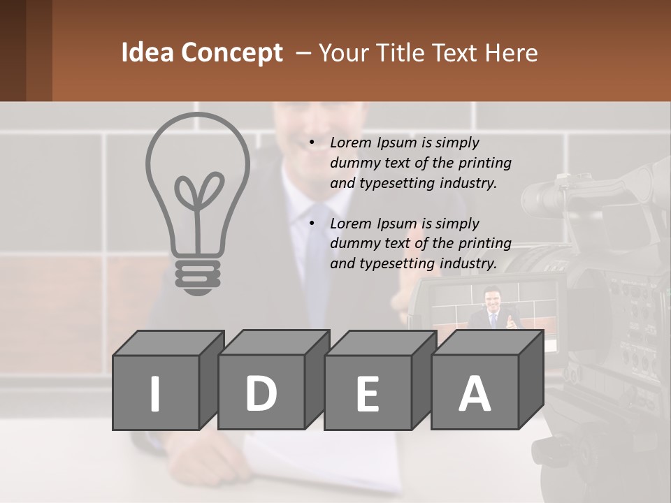 A Man Giving A Thumbs Up In Front Of A Camera PowerPoint Template
