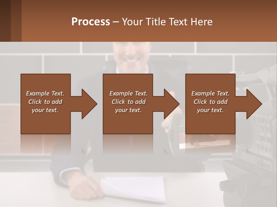 A Man Giving A Thumbs Up In Front Of A Camera PowerPoint Template