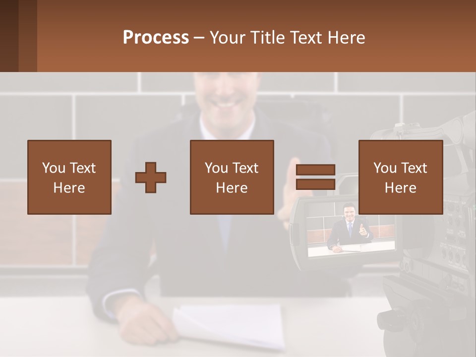 A Man Giving A Thumbs Up In Front Of A Camera PowerPoint Template