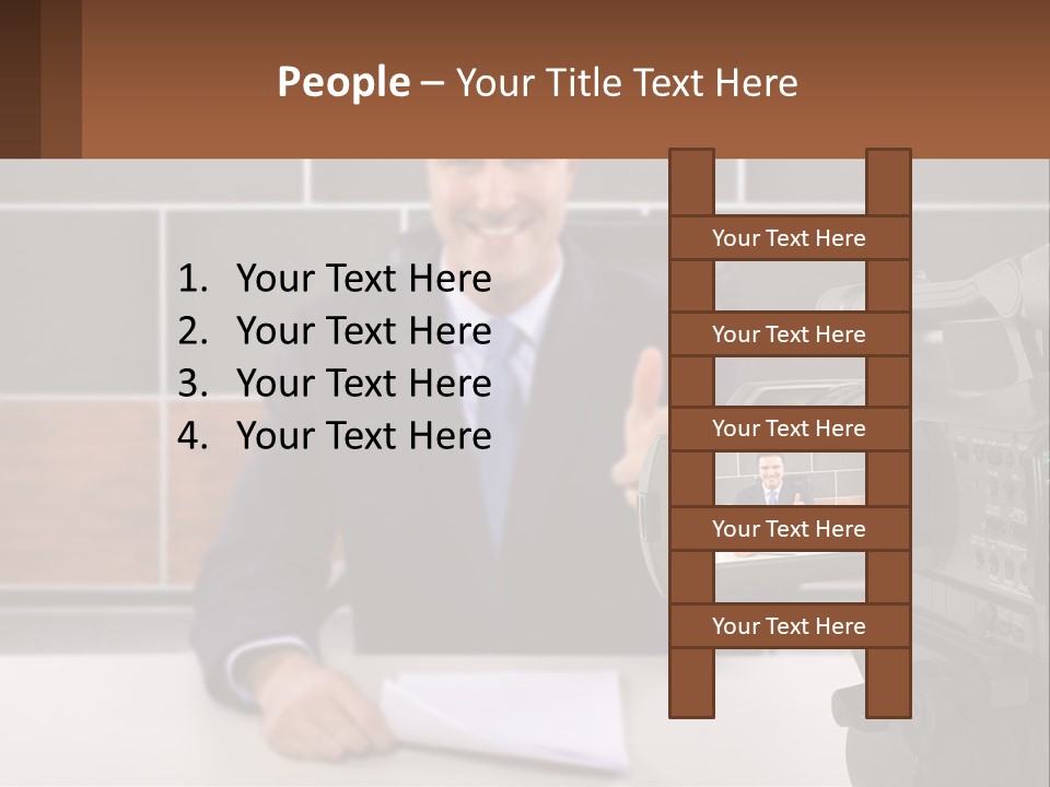 A Man Giving A Thumbs Up In Front Of A Camera PowerPoint Template