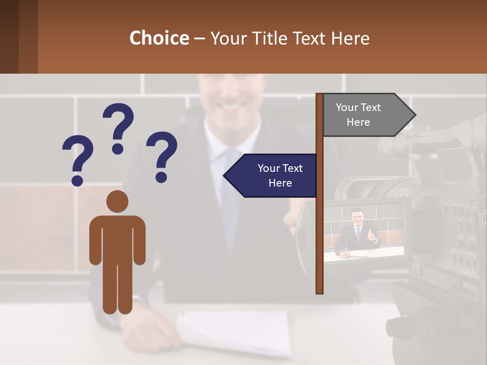 A Man Giving A Thumbs Up In Front Of A Camera PowerPoint Template