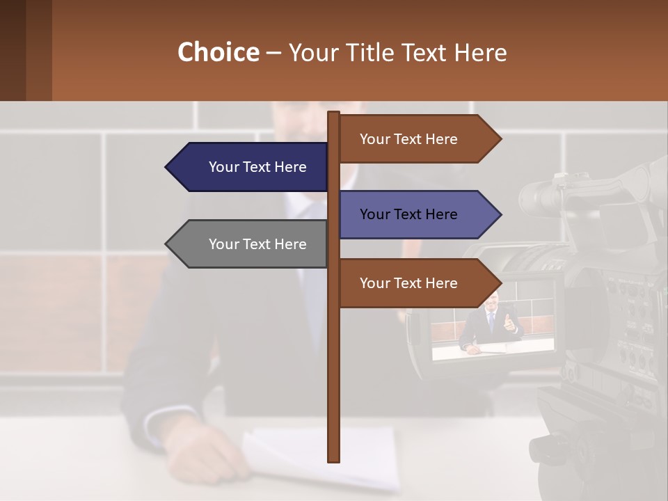 A Man Giving A Thumbs Up In Front Of A Camera PowerPoint Template