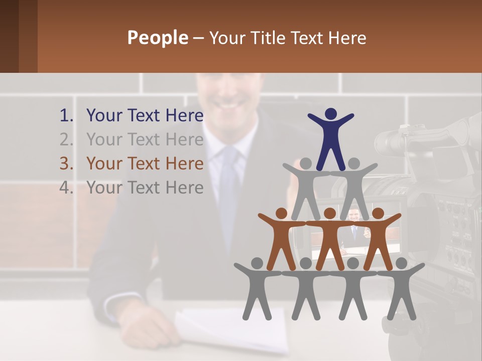A Man Giving A Thumbs Up In Front Of A Camera PowerPoint Template