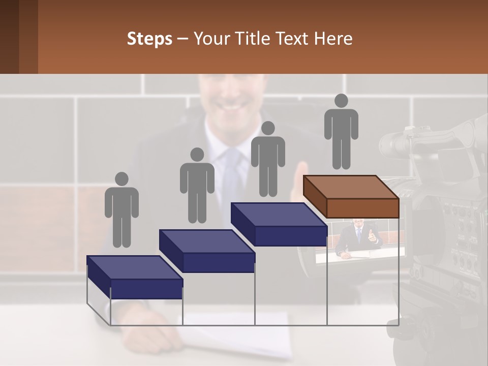 A Man Giving A Thumbs Up In Front Of A Camera PowerPoint Template