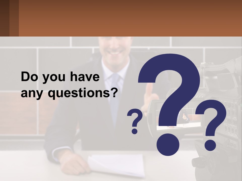 A Man Giving A Thumbs Up In Front Of A Camera PowerPoint Template