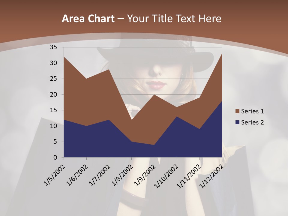 A Woman In A Hat Holding Shopping Bags PowerPoint Template