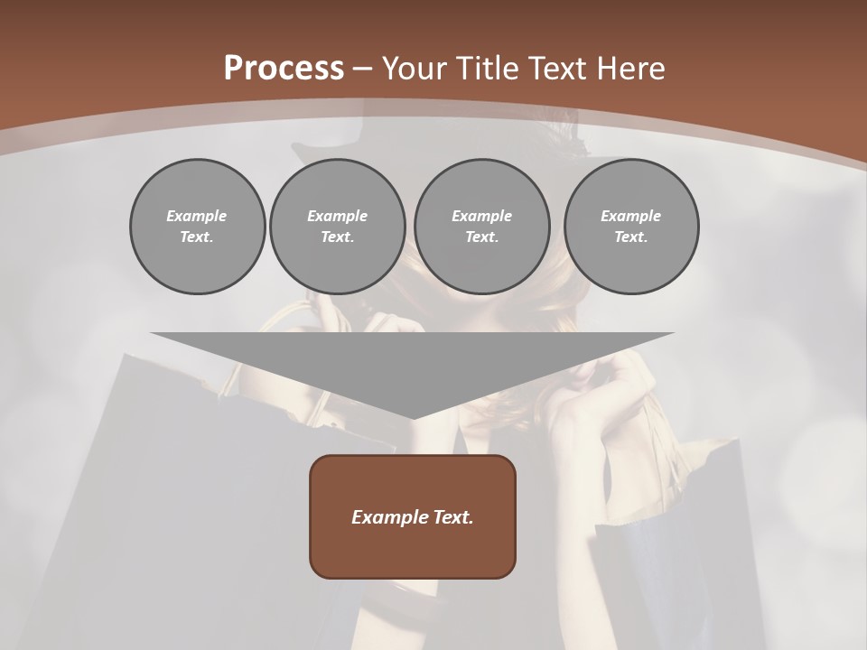 A Woman In A Hat Holding Shopping Bags PowerPoint Template