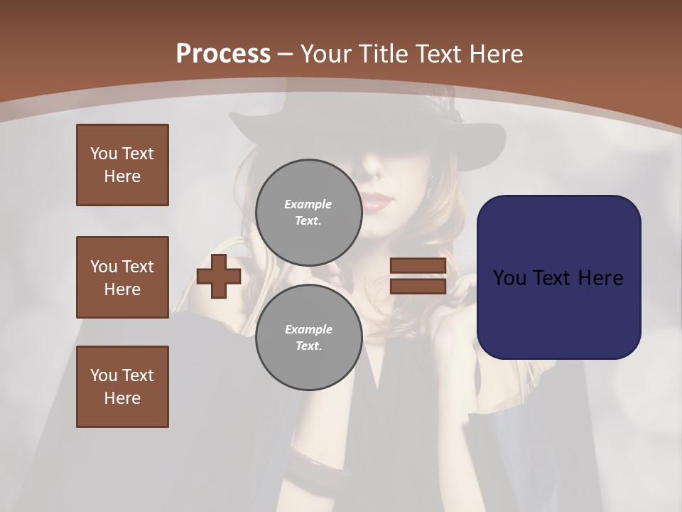 A Woman In A Hat Holding Shopping Bags PowerPoint Template