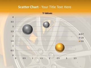 A Yellow Car Wheel With A Yellow Brake Cover PowerPoint Template