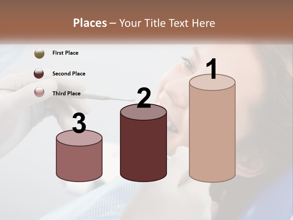 A Woman Is Smiling As She Gets Her Teeth Checked PowerPoint Template
