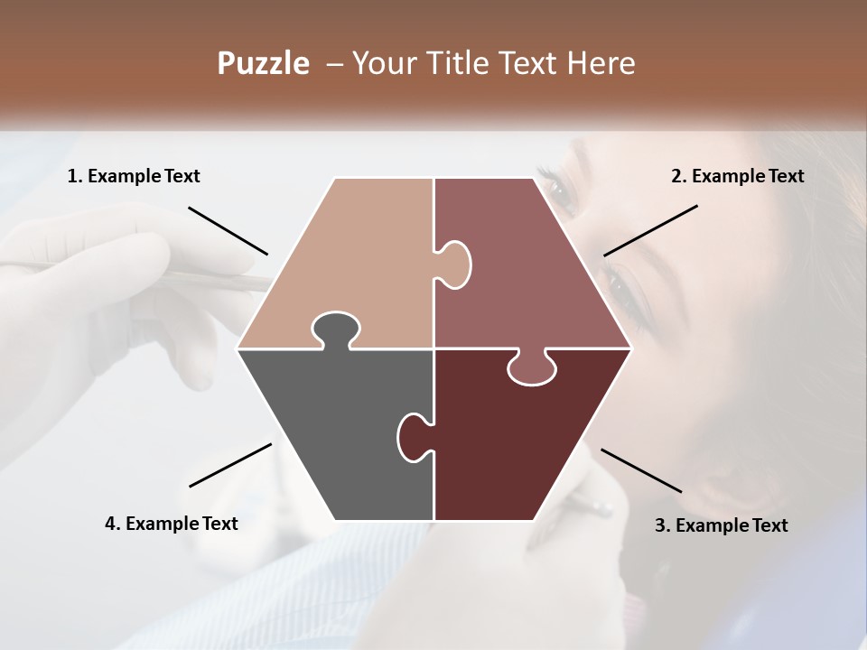 A Woman Is Smiling As She Gets Her Teeth Checked PowerPoint Template