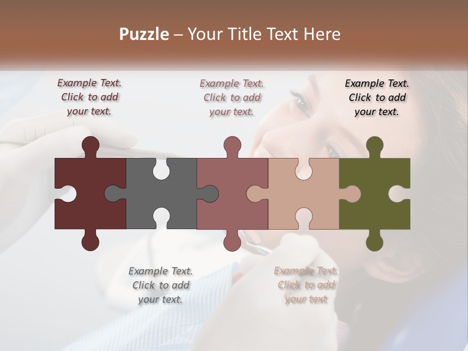 A Woman Is Smiling As She Gets Her Teeth Checked PowerPoint Template