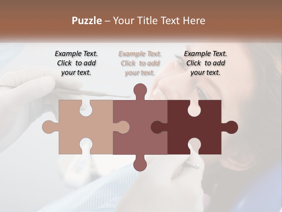 A Woman Is Smiling As She Gets Her Teeth Checked PowerPoint Template