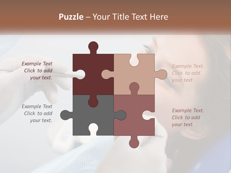 A Woman Is Smiling As She Gets Her Teeth Checked PowerPoint Template