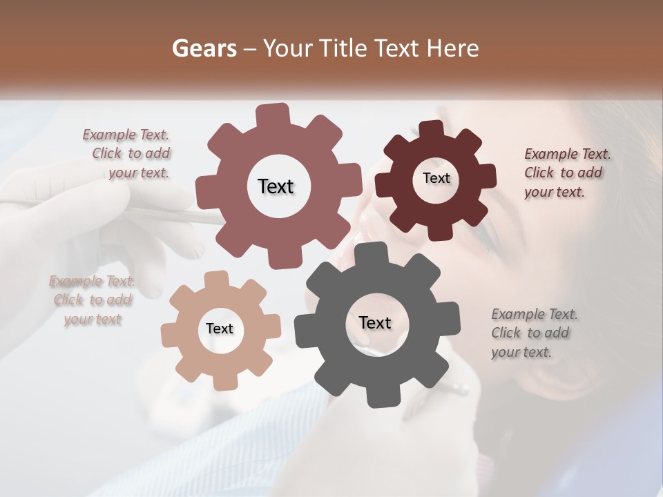 A Woman Is Smiling As She Gets Her Teeth Checked PowerPoint Template