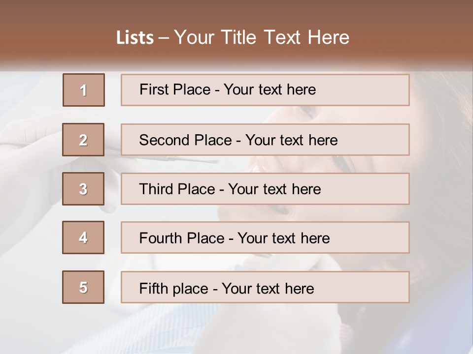 A Woman Is Smiling As She Gets Her Teeth Checked PowerPoint Template