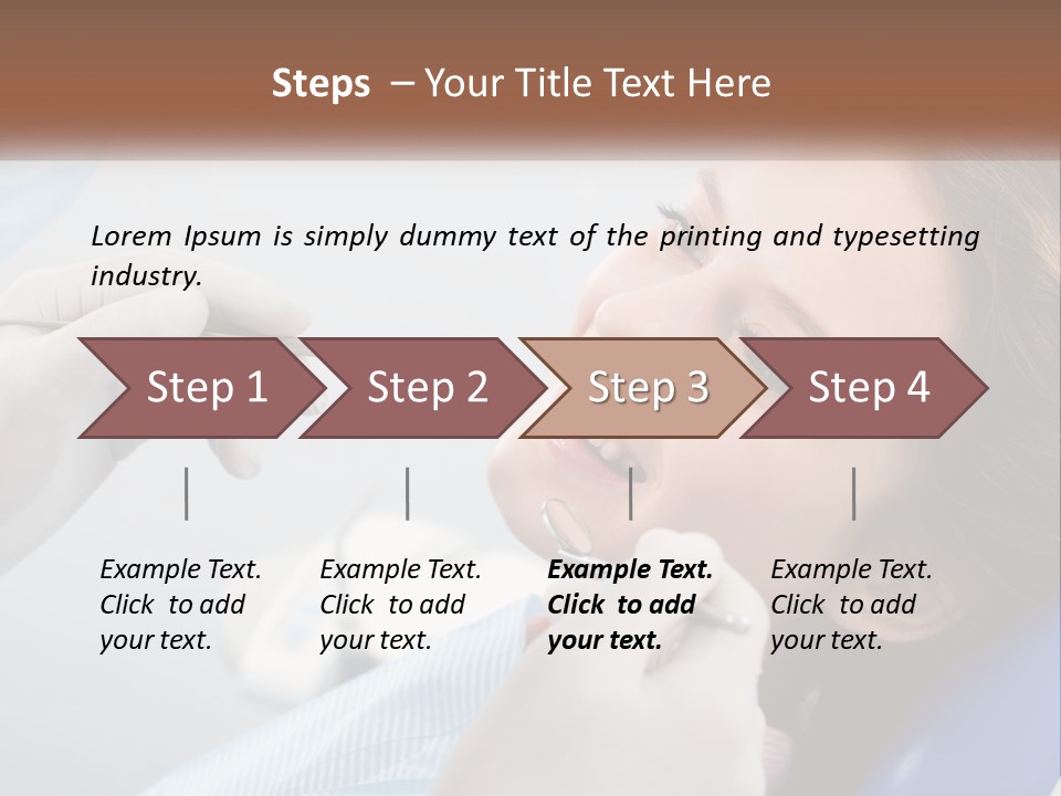 A Woman Is Smiling As She Gets Her Teeth Checked PowerPoint Template