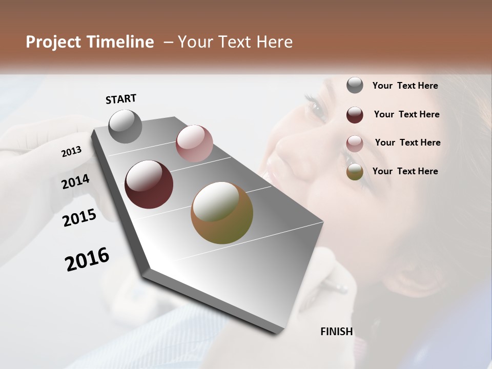 A Woman Is Smiling As She Gets Her Teeth Checked PowerPoint Template