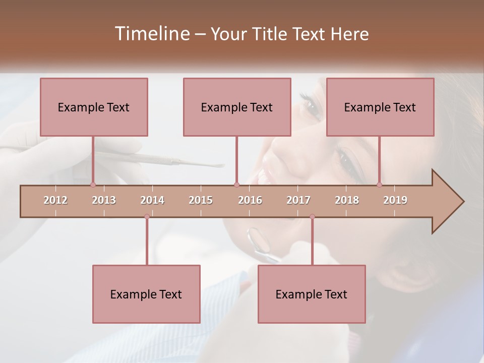 A Woman Is Smiling As She Gets Her Teeth Checked PowerPoint Template