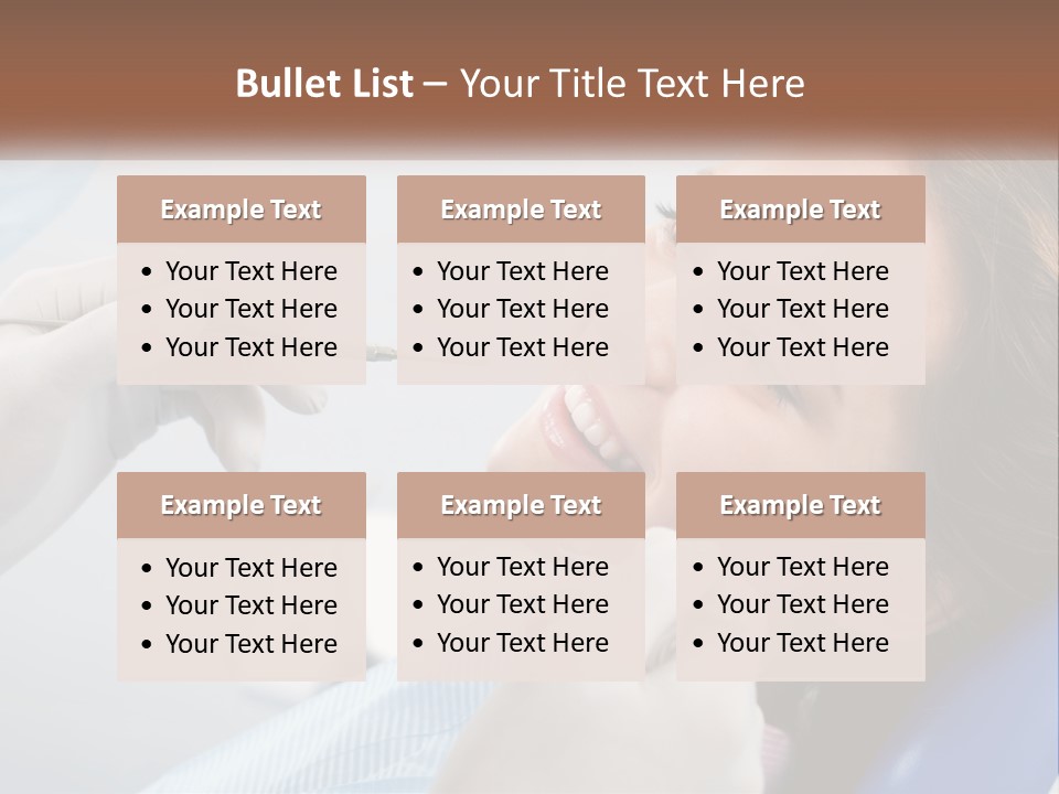 A Woman Is Smiling As She Gets Her Teeth Checked PowerPoint Template