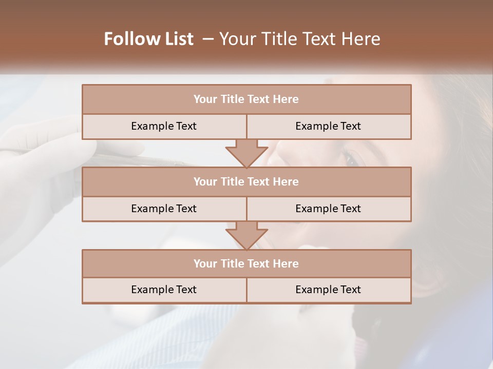 A Woman Is Smiling As She Gets Her Teeth Checked PowerPoint Template