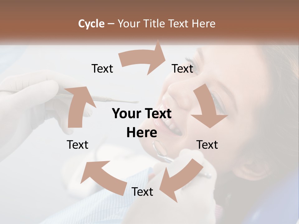 A Woman Is Smiling As She Gets Her Teeth Checked PowerPoint Template