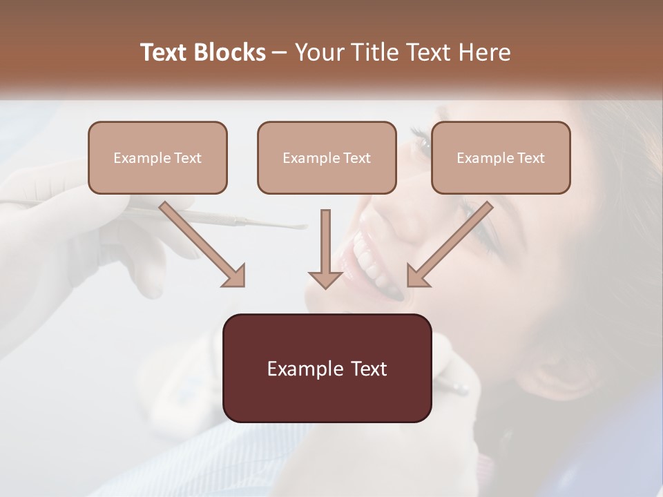 A Woman Is Smiling As She Gets Her Teeth Checked PowerPoint Template