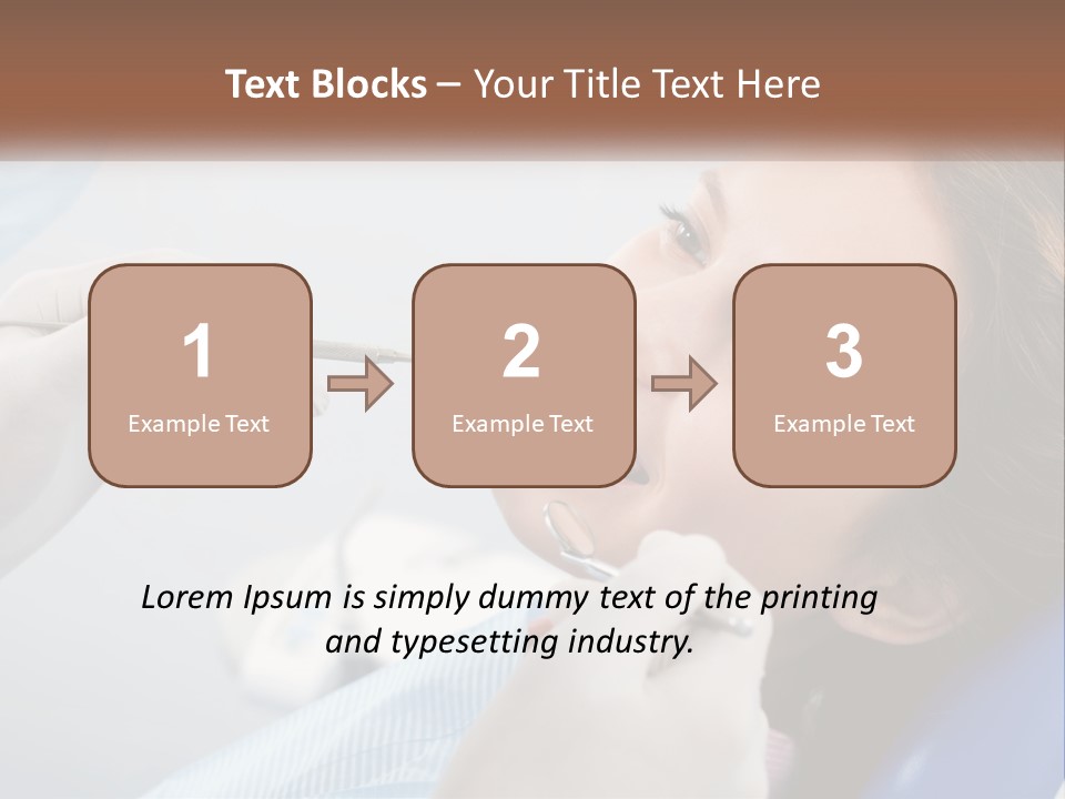 A Woman Is Smiling As She Gets Her Teeth Checked PowerPoint Template