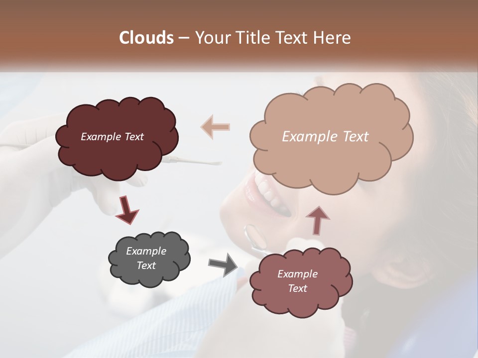 A Woman Is Smiling As She Gets Her Teeth Checked PowerPoint Template