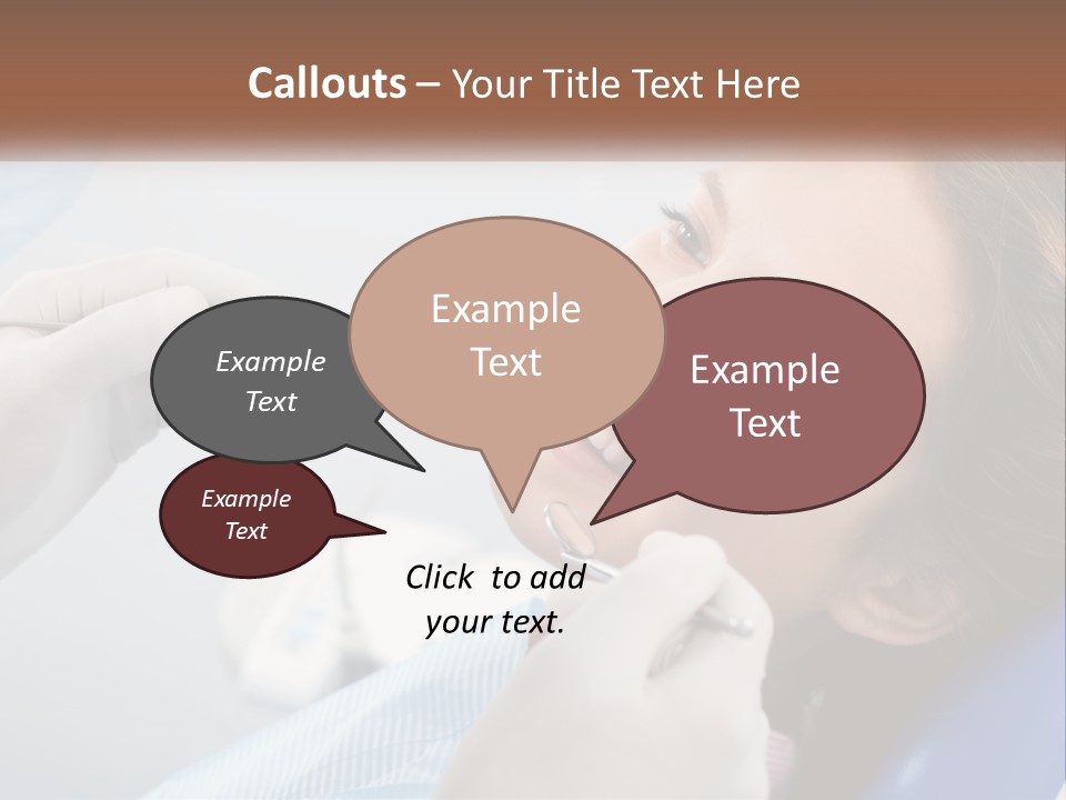 A Woman Is Smiling As She Gets Her Teeth Checked PowerPoint Template