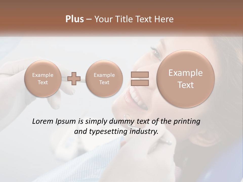 A Woman Is Smiling As She Gets Her Teeth Checked PowerPoint Template
