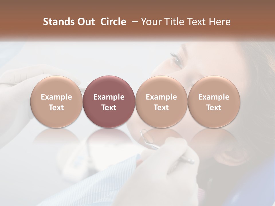 A Woman Is Smiling As She Gets Her Teeth Checked PowerPoint Template