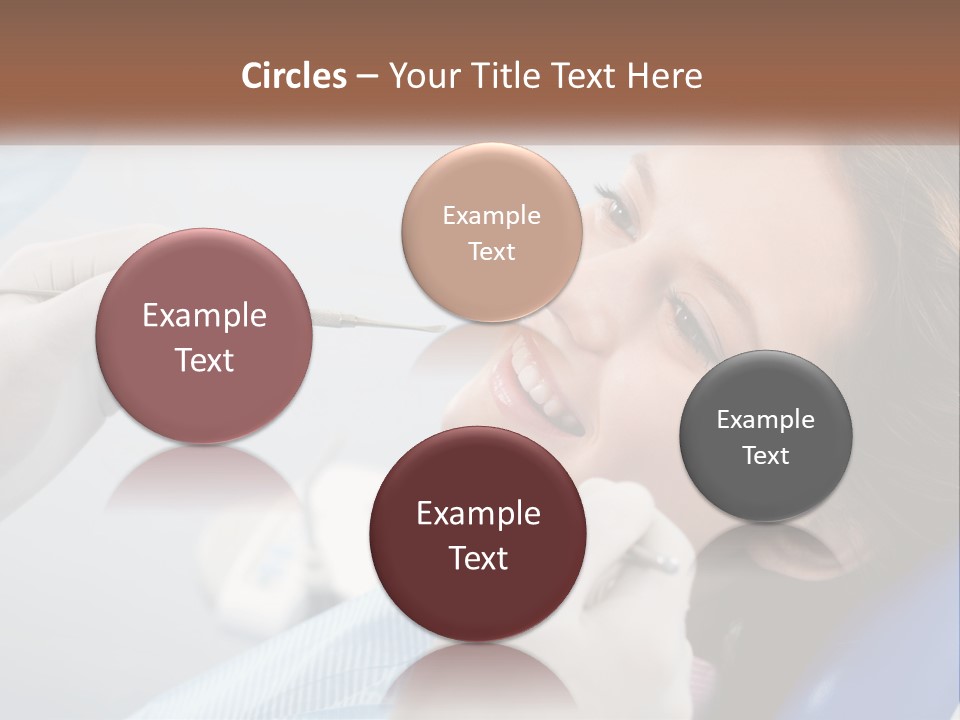 A Woman Is Smiling As She Gets Her Teeth Checked PowerPoint Template
