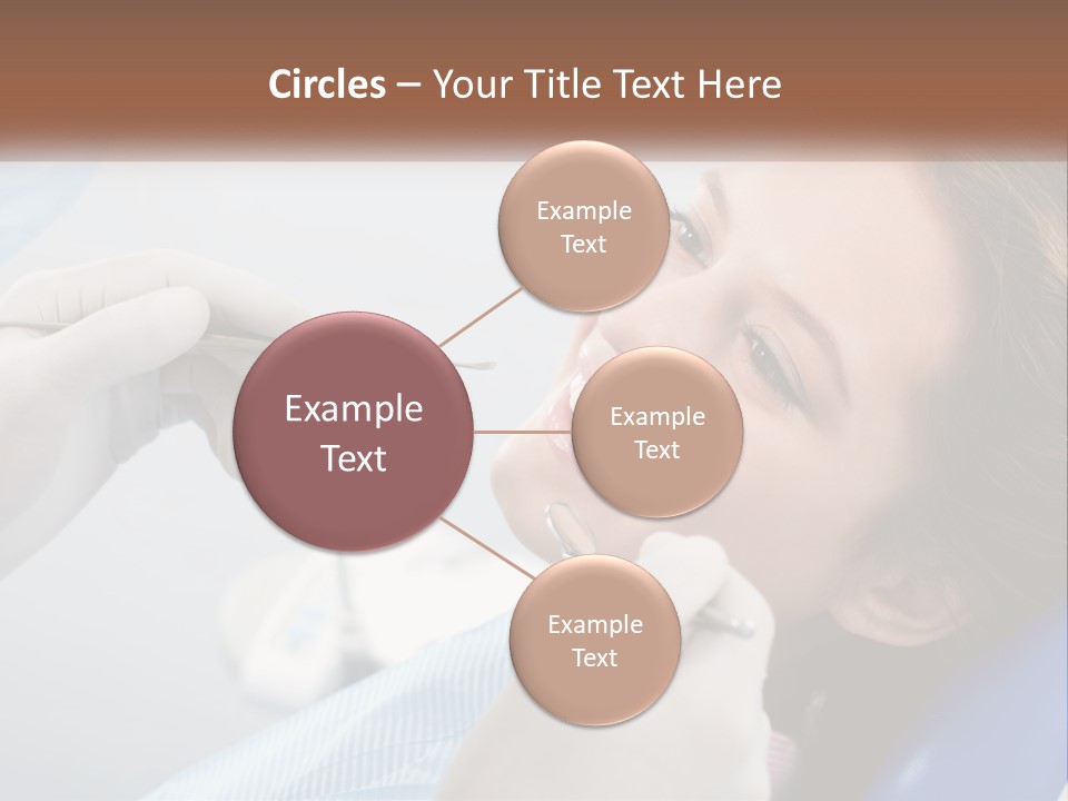 A Woman Is Smiling As She Gets Her Teeth Checked PowerPoint Template