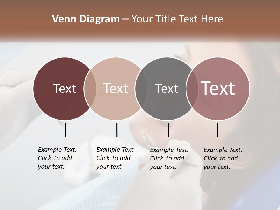 A Woman Is Smiling As She Gets Her Teeth Checked PowerPoint Template